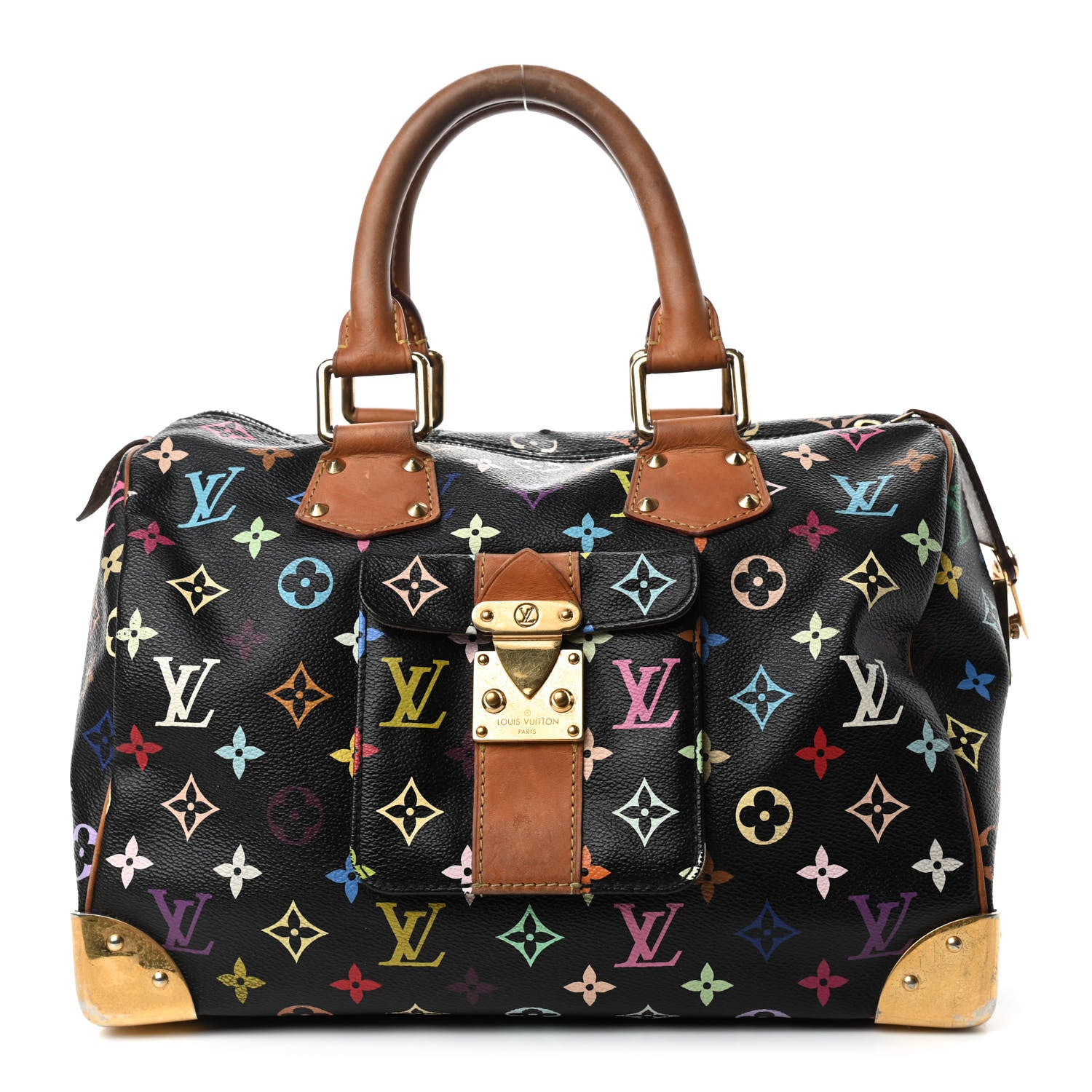 Louis Vuitton Monogram Multicolor Speedy 30 Black 1 of 9