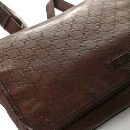 Gucci Guccissima Flap Messenger Bag Dark Brown 26 of 30