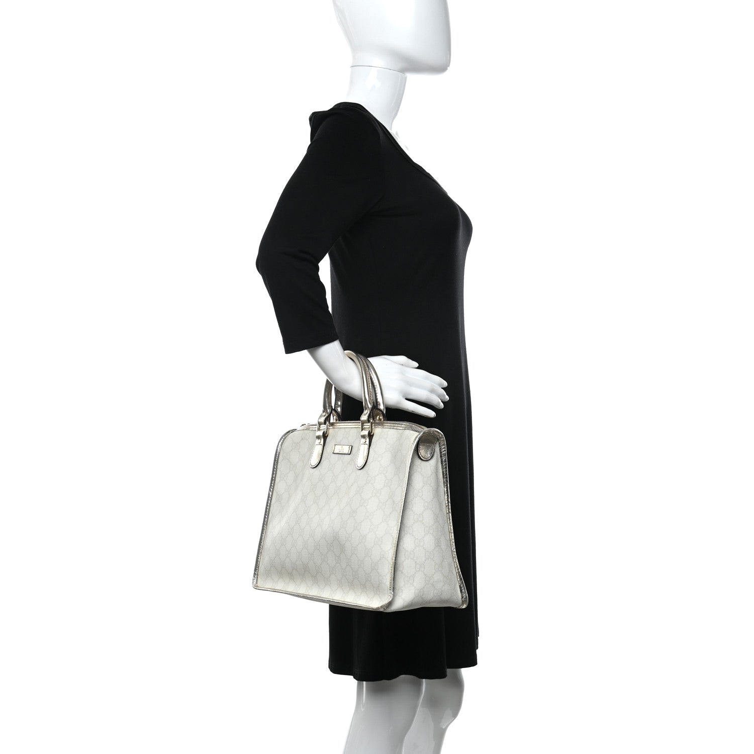 Gucci GG Plus Monogram Medium Joy Tote Bag White 2 of 18