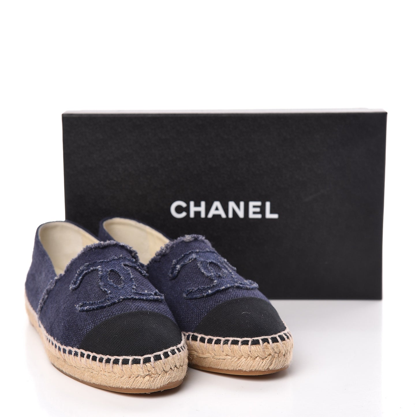 Canvas CC Espadrilles 40 Navy Black