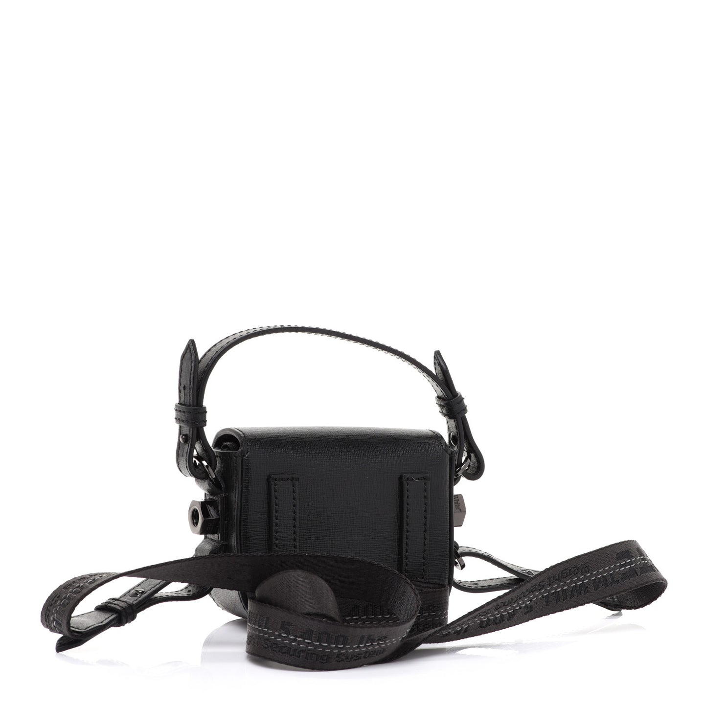Calfskin Logo Belt Bag Crossbody Black