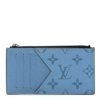 Louis Vuitton Taigarama Coin Card Holder Denim 1 of 6