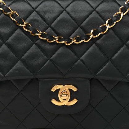 Chanel Lambskin Quilted Medium Double Flap Black 9 of 16