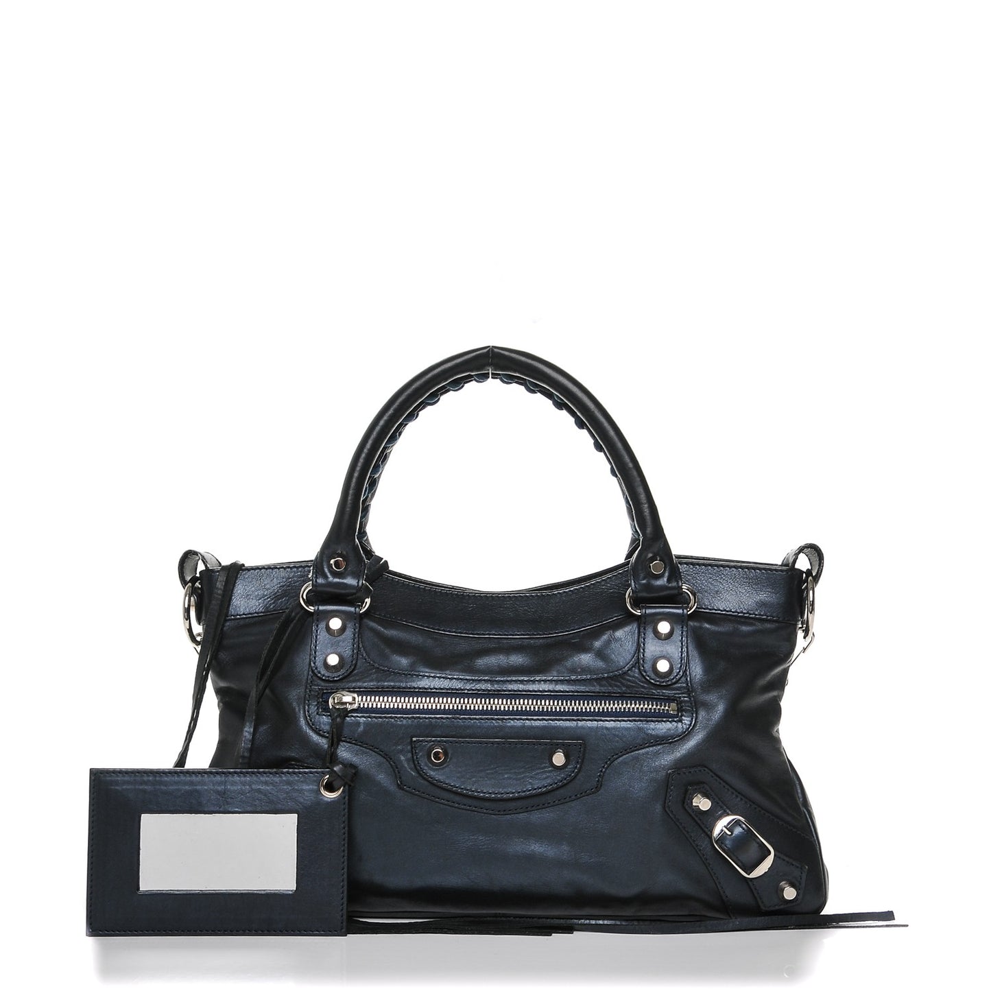 Iridescent Calfskin Classic Hardware First Bleu Mineral