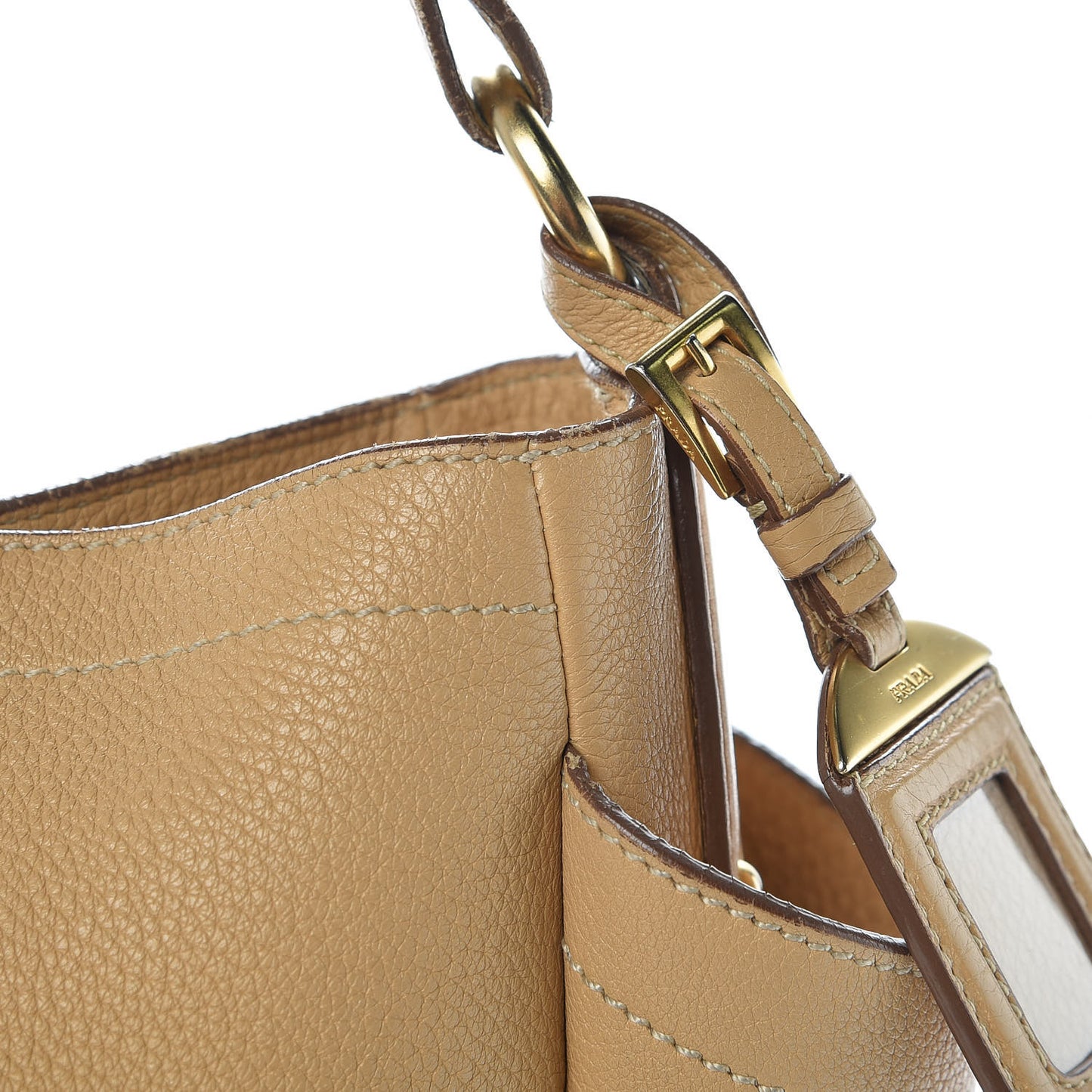 Vitello Daino Side Pocket Hobo Sabbia