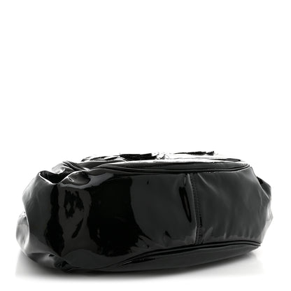 Chanel Patent Camellia Shoulder Bag Black 4 of 11