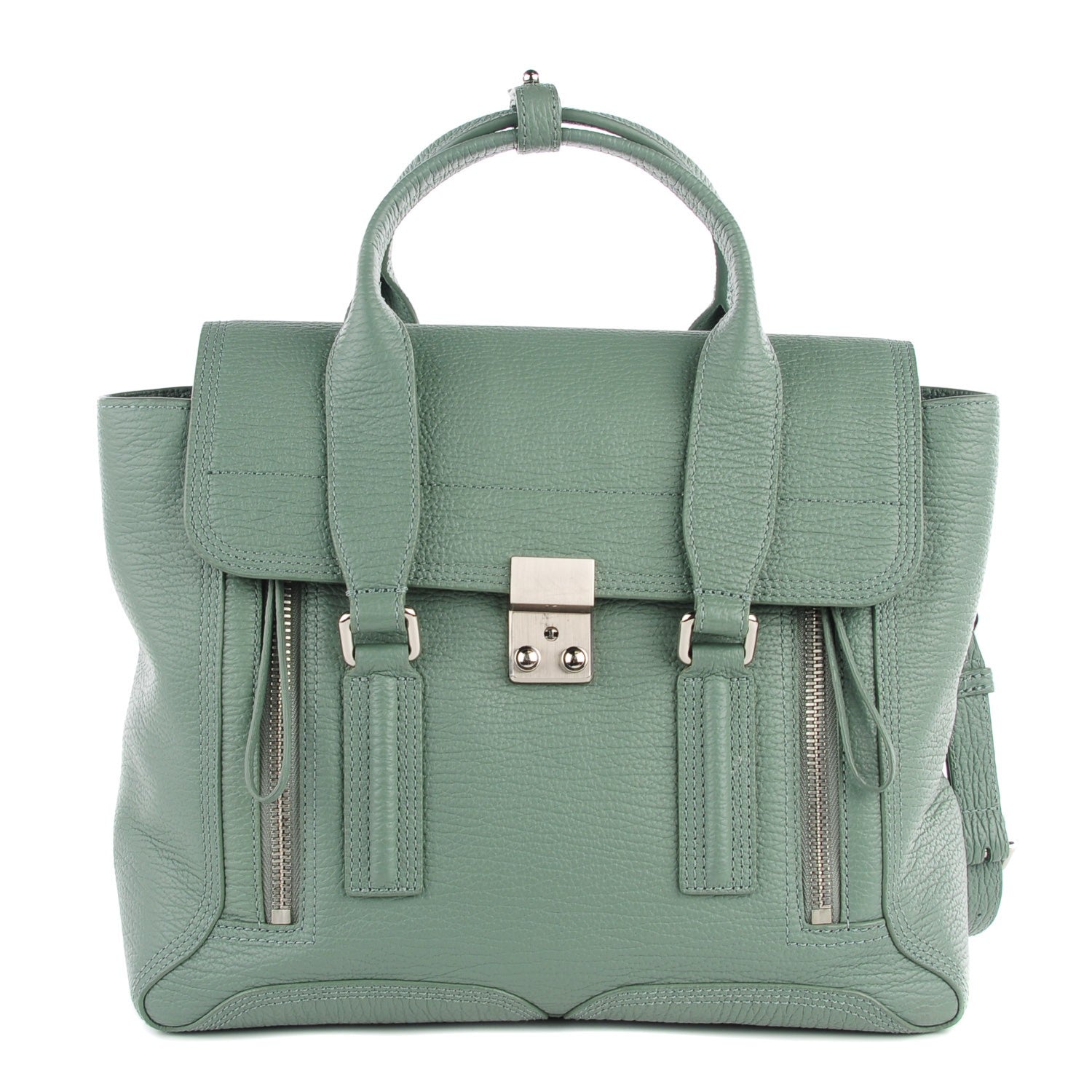 3.1 Phillip Lim 3.1 Textured Calfskin Medium Pashli Satchel Agave 1 of 13