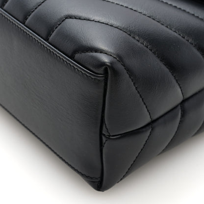 Saint Laurent Calfskin Y Quilted Monogram Small Loulou Chain Satchel Black 9 of 9