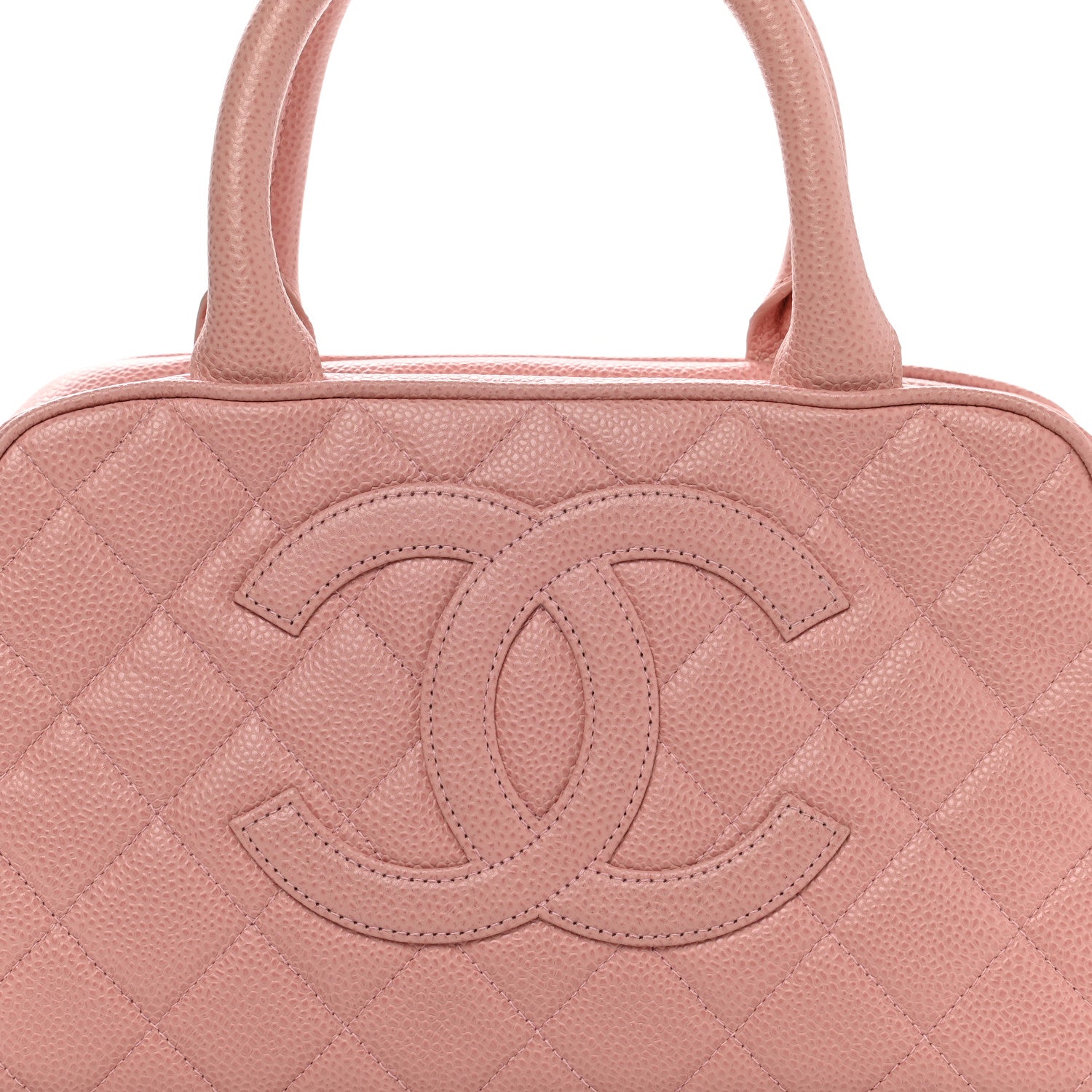 Chanel Caviar Quilted Small Bowler Pink 8 of 10