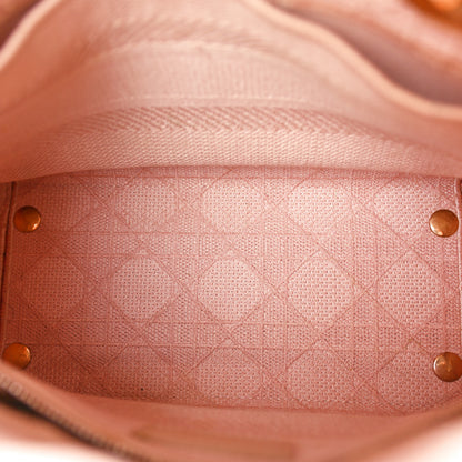 Christian Dior Canvas Embroidered Cannage Medium Lady D-Lite Pink 5 of 12