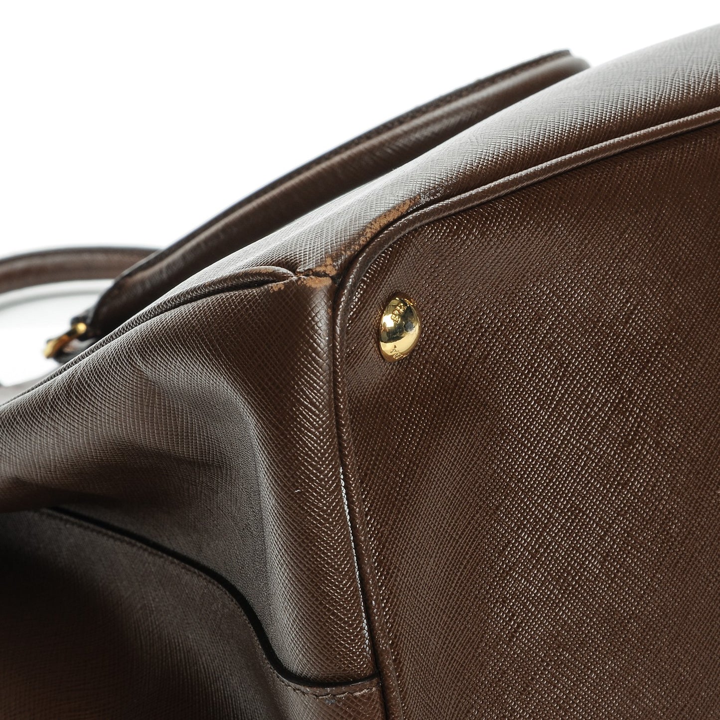 Saffiano Lux Extra Large Galleria Double Zip Tote Cacao