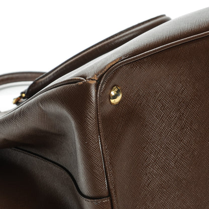 Prada Saffiano Lux Extra Large Galleria Double Zip Tote Cacao 9 of 12