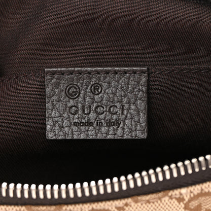 Gucci Monogram Dollar Calfskin Belt Bag Beige Ebony Testa di Moro Marrone Scuro 6 of 13