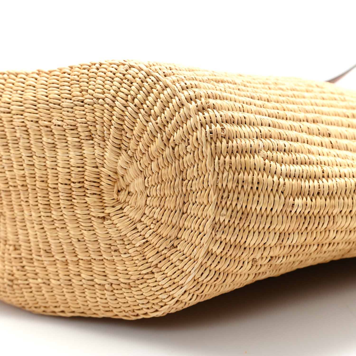 Loewe Raffia Calfskin Shell Basket Tote Natural Pecan 10 of 10