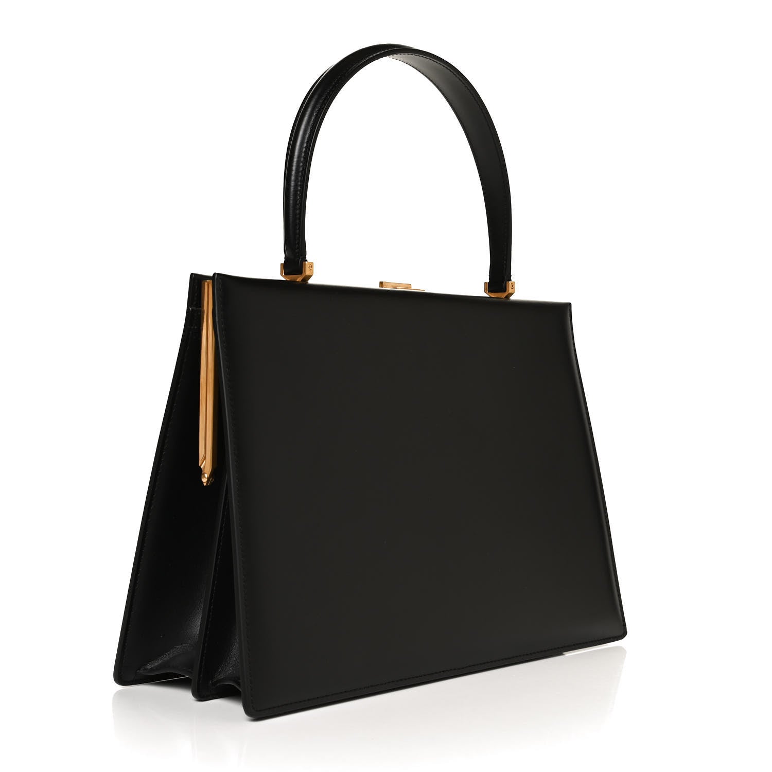 Celine Box Calfskin Medium Clasp Bag Black 3 of 10