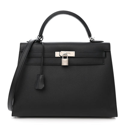 Hermes Epsom Kelly Sellier 32 Black 1 of 11