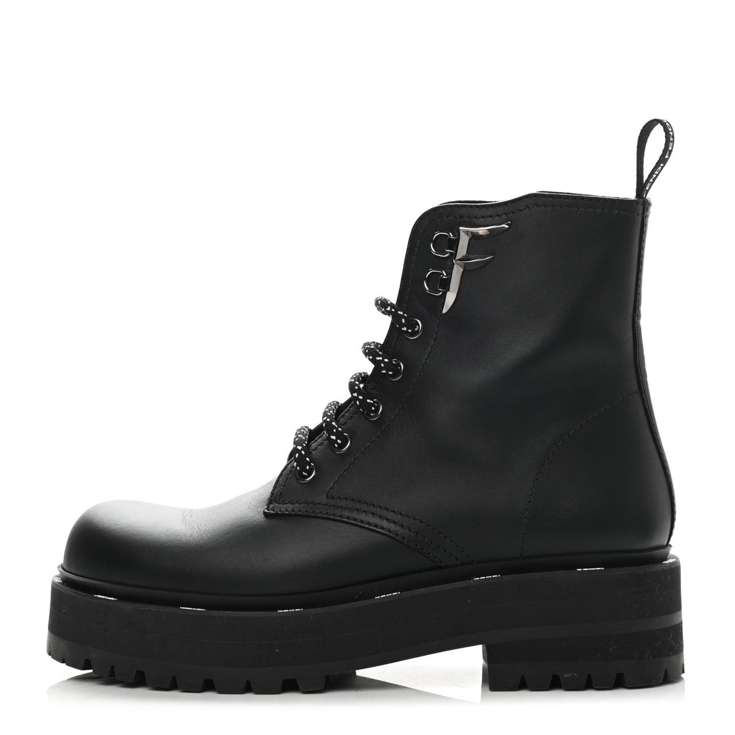Calfskin FFreedom Platform Biker Boots 36.5 Black