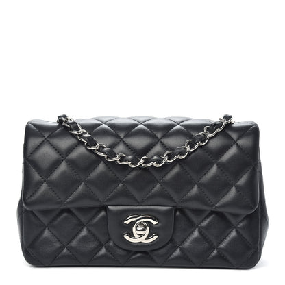 Chanel Lambskin Quilted Mini Rectangular Flap Black 1 of 13
