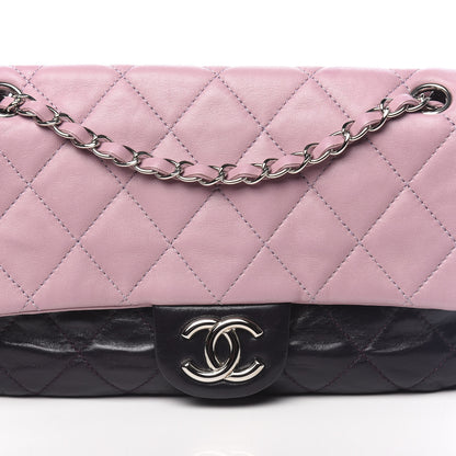 Chanel Lambskin Quilted Bi-Color Medium Single Flap Light Purple 11 of 14