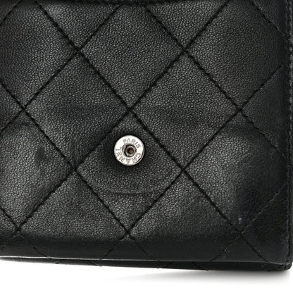 Chanel Lambskin Quilted Double Sided Wallet Black 16 of 16
