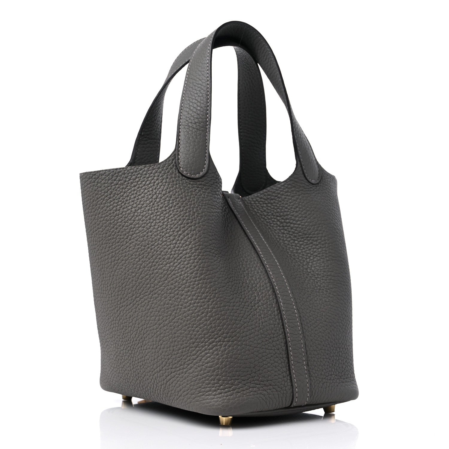 Hermes Taurillon Clemence Picotin Lock 18 PM Gris Meyer 3 of 10