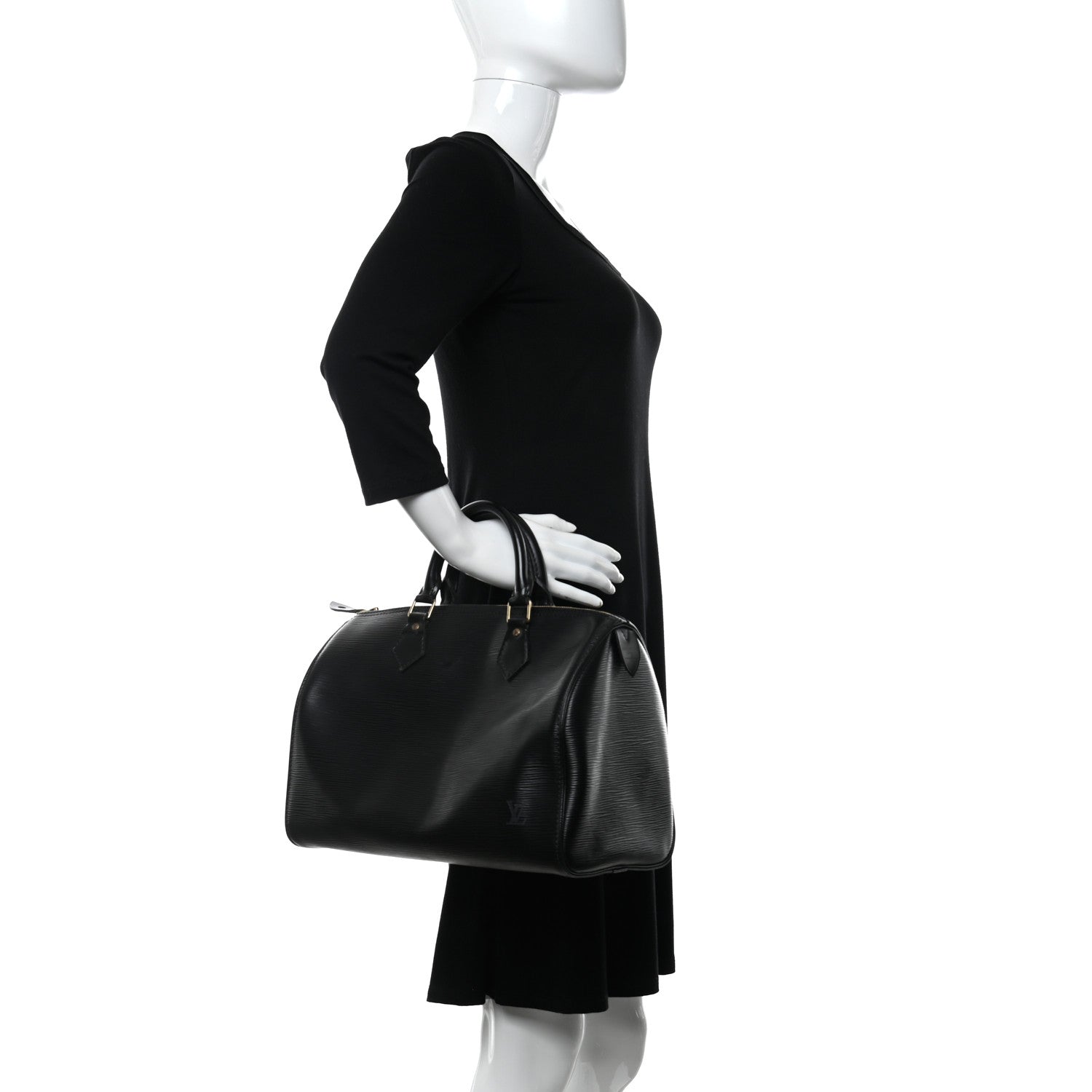 Louis Vuitton Epi Speedy 30 Black 2 of 13