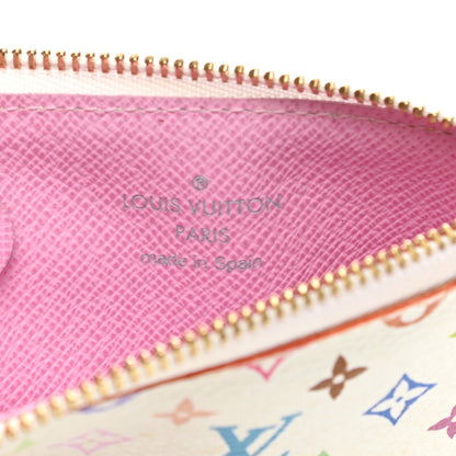 Louis Vuitton Monogram Multicolor Key Pouch White Litchi 6 of 10