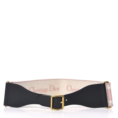 Christian Dior Canvas Embroidered Large Belt 80 32 Pink White 2 of 6