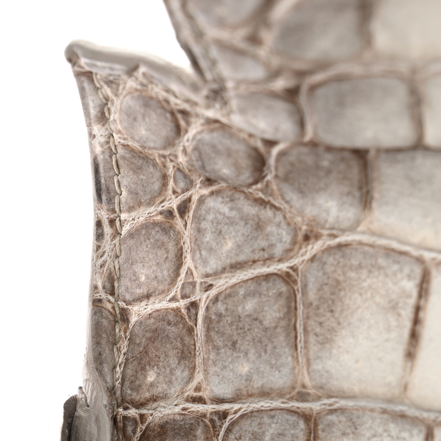 Hermes Matte Niloticus Crocodile 18K White Gold Diamond Himalaya Kelly Retourne 28 White 12 of 19