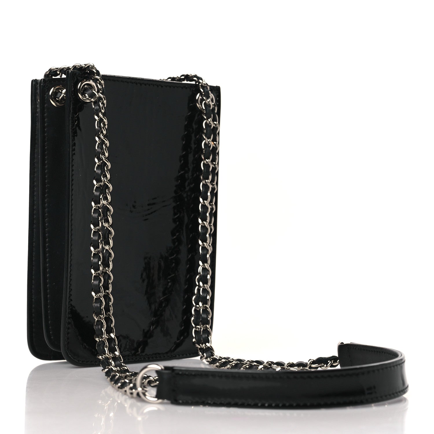Chanel Patent CC Phone Holder Crossbody Black 3 of 10