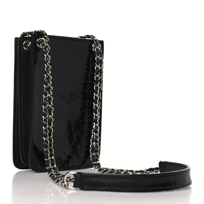Chanel Patent CC Phone Holder Crossbody Black 3 of 10