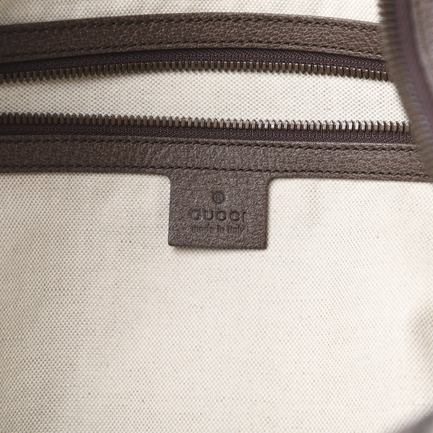 Gucci GG Supreme Monogram Textured Dollar Calfskin Web Large Savoy Duffle Bag Beige Ebony New Acero 5 of 9