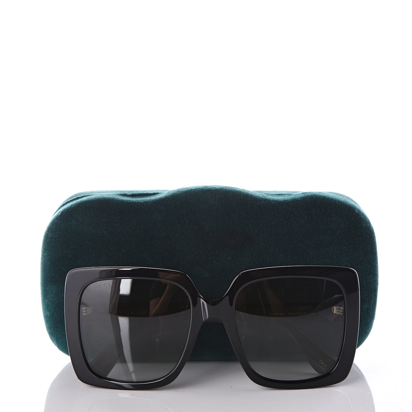 Crystal Square Frame GG Sunglasses GG0418S Black
