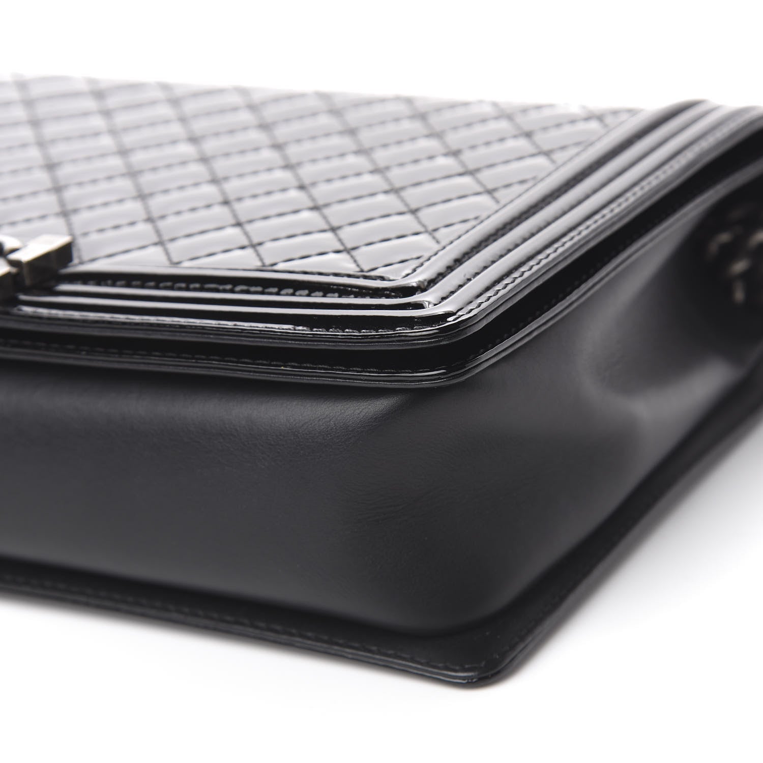 Chanel Patent Quilted Large Boy Flap Black 9 of 11