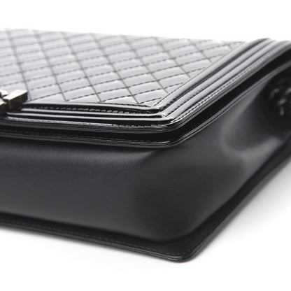 Chanel Patent Quilted Large Boy Flap Black 9 of 11