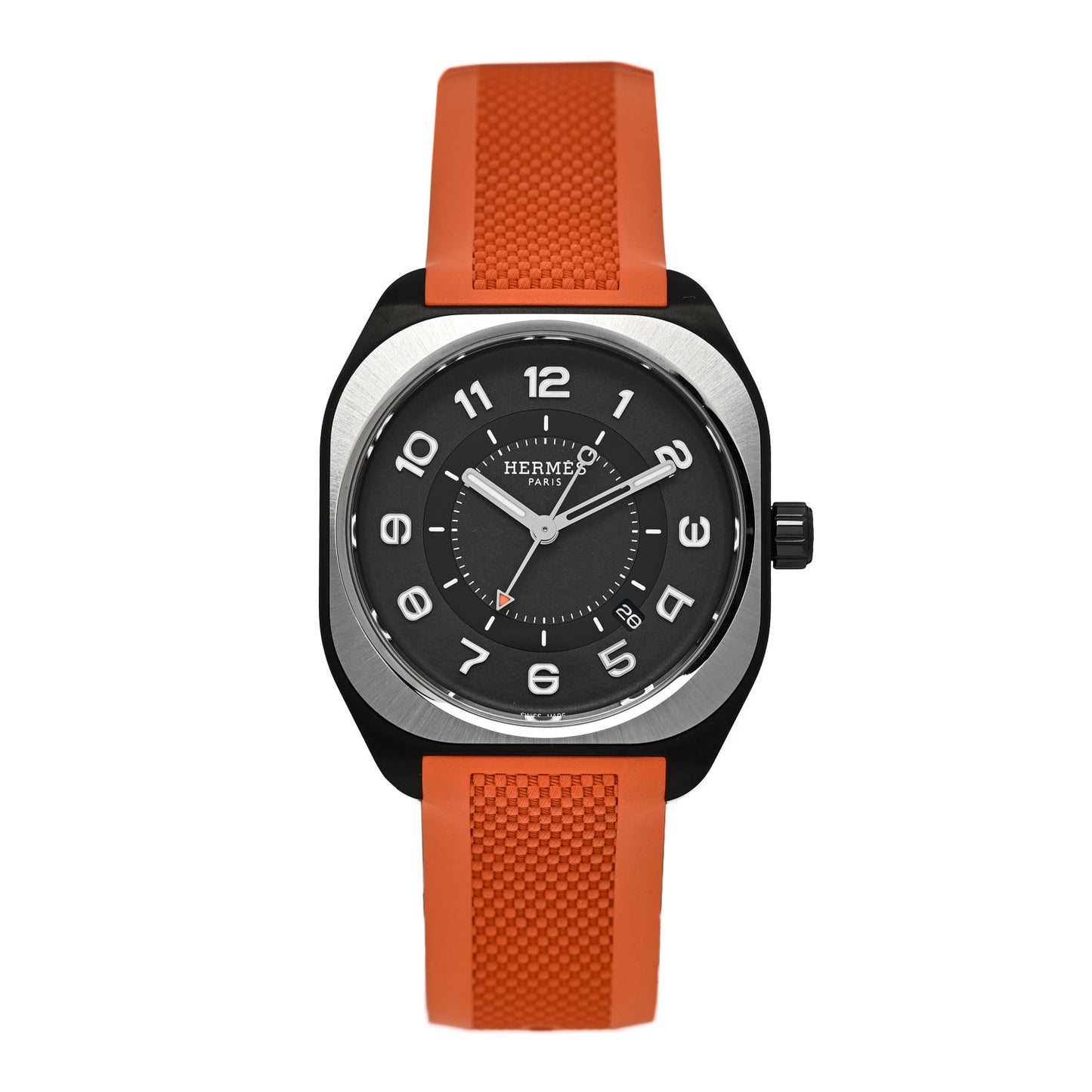 DLC Coated Titanium Rubber 39mm H08 Automatic Watch Orange