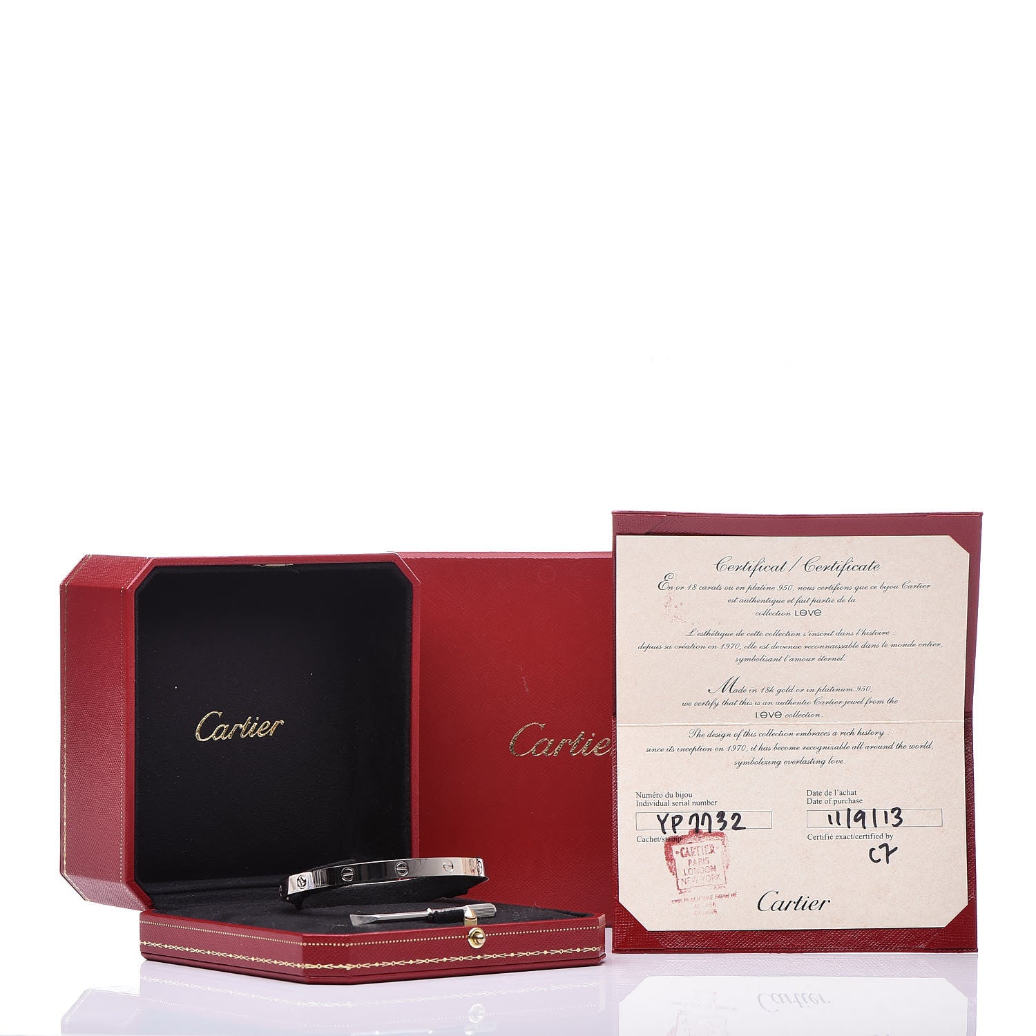 Cartier 18K White Gold LOVE Bracelet 21 7 of 7