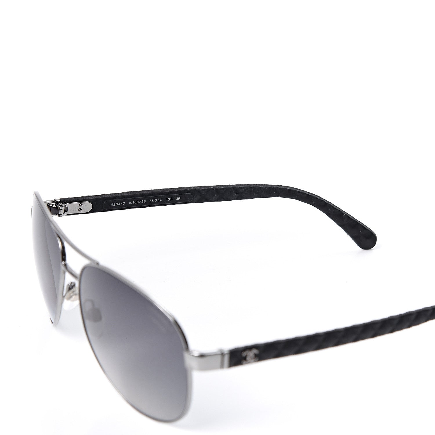 Chanel Aviator Polarized Sunglasses 4204-Q Black 5 of 8