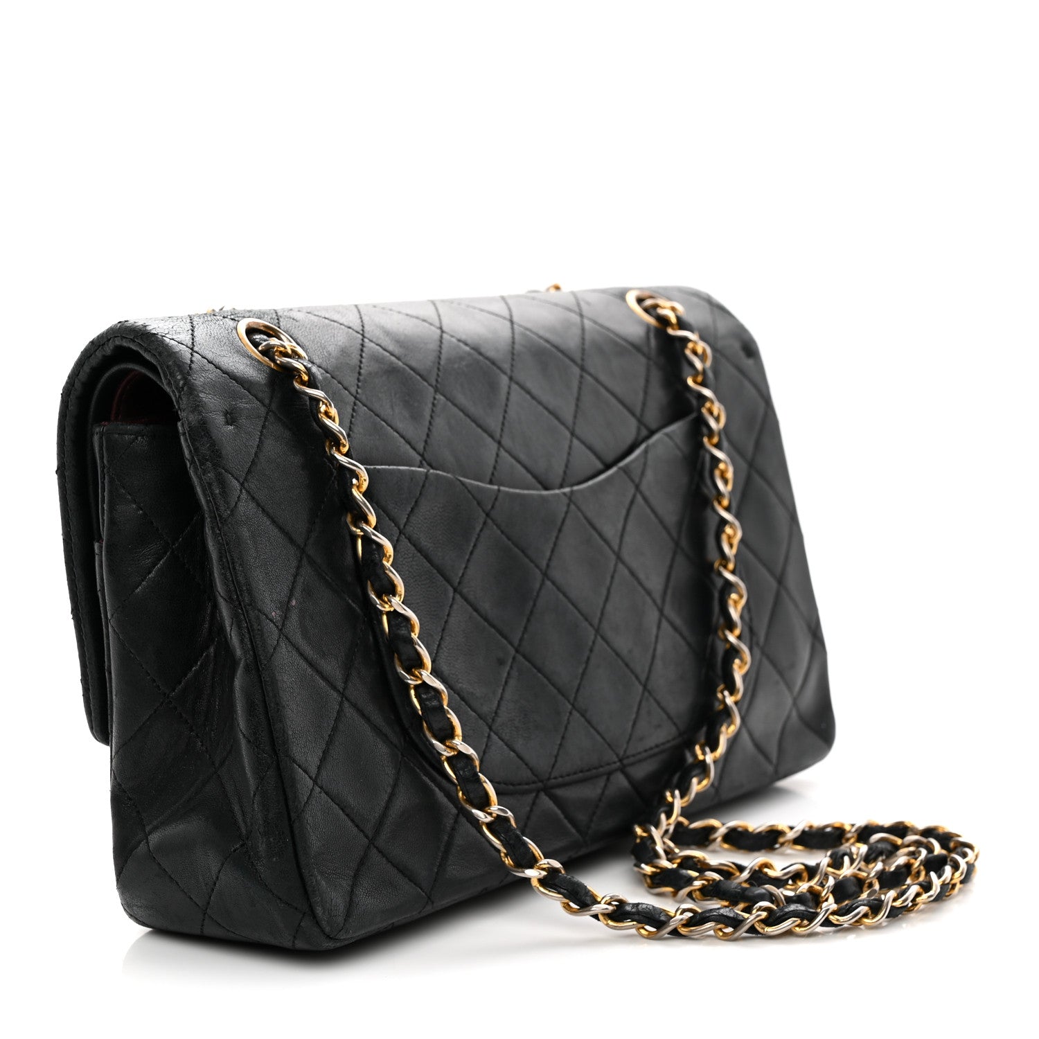 Chanel Lambskin Quilted Medium Double Flap Black 3 of 15