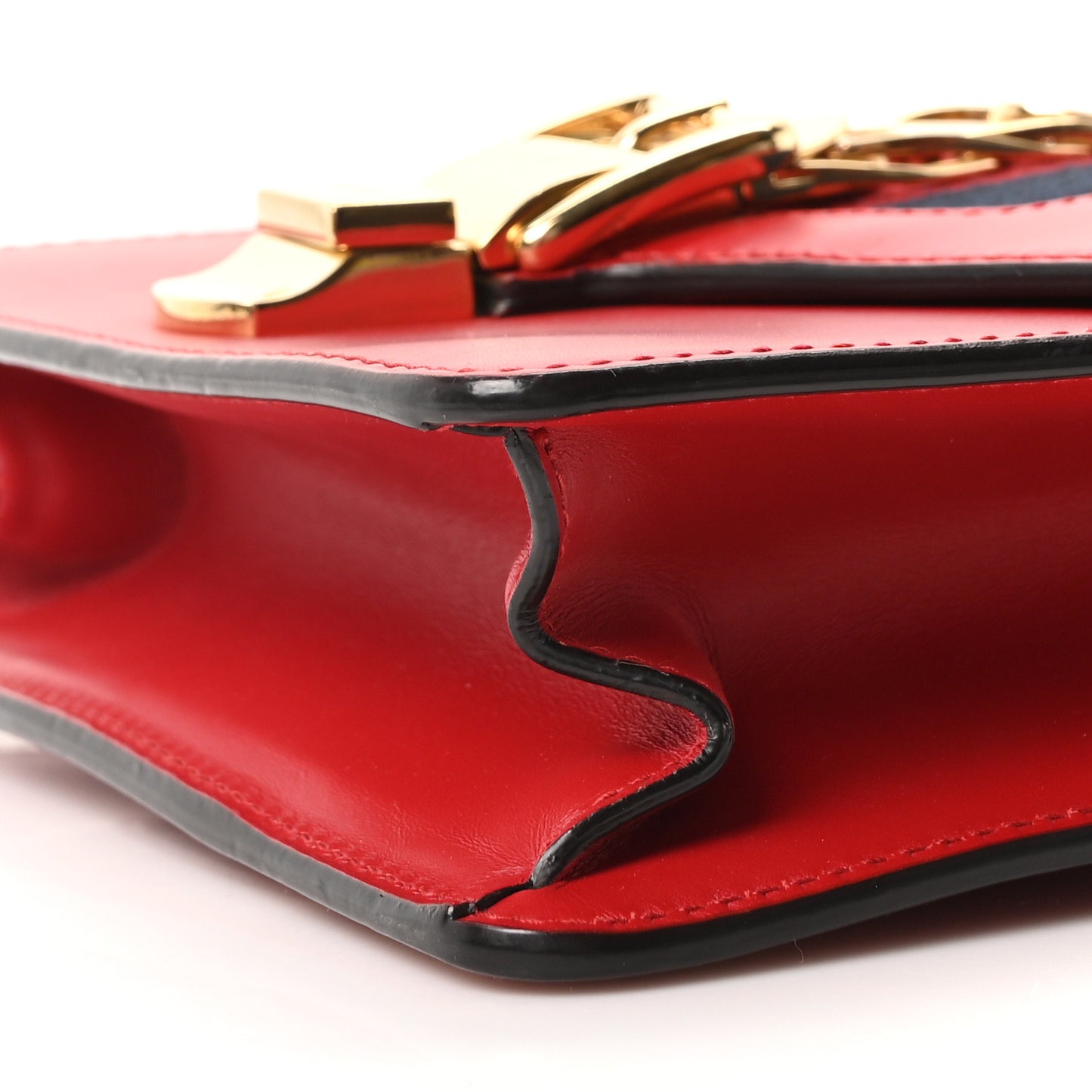 Calfskin Mini Sylvie Chain Shoulder Bag Hibiscus Red