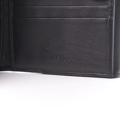 Versace Calfskin Medusa Compact Wallet Black 6 of 9