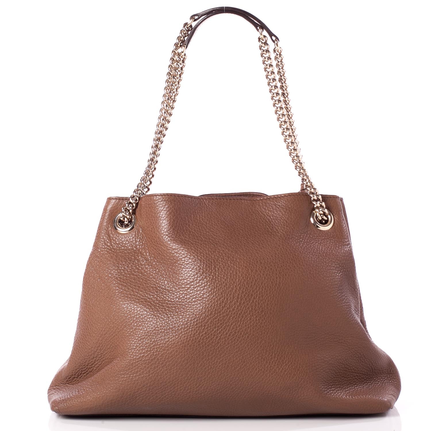 Gucci Pebbled Calfskin Medium Soho Chain Shoulder Bag Dusty Blush 4 of 8