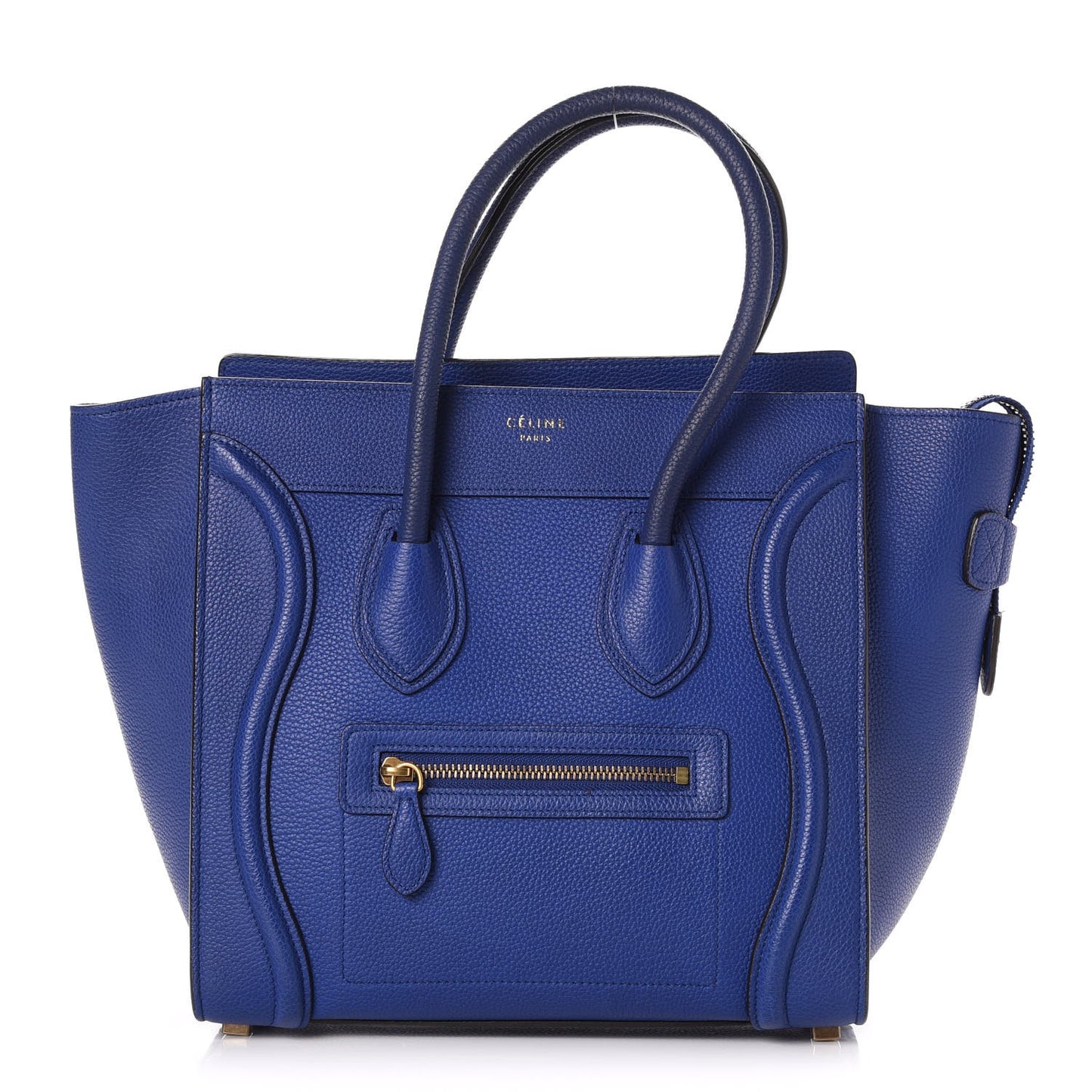 Drummed Calfskin Micro Luggage Indigo