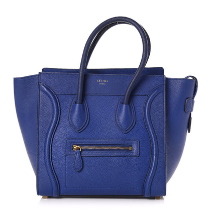 Celine Drummed Calfskin Micro Luggage Indigo 1 of 7
