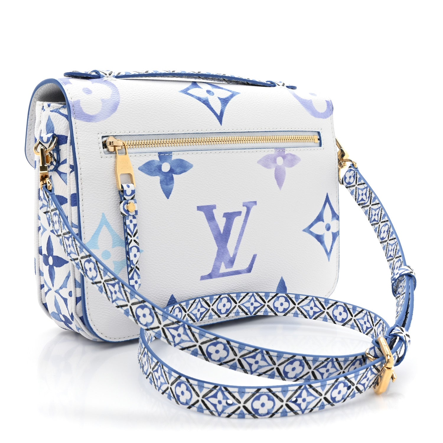 Louis Vuitton Monogram Giant By The Pool Pochette Metis MM Blue 3 of 10