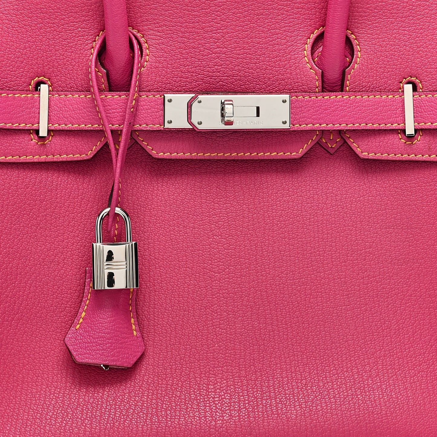 Chevre Mysore Horseshoe Birkin 30 Rose Shocking Rose Confetti