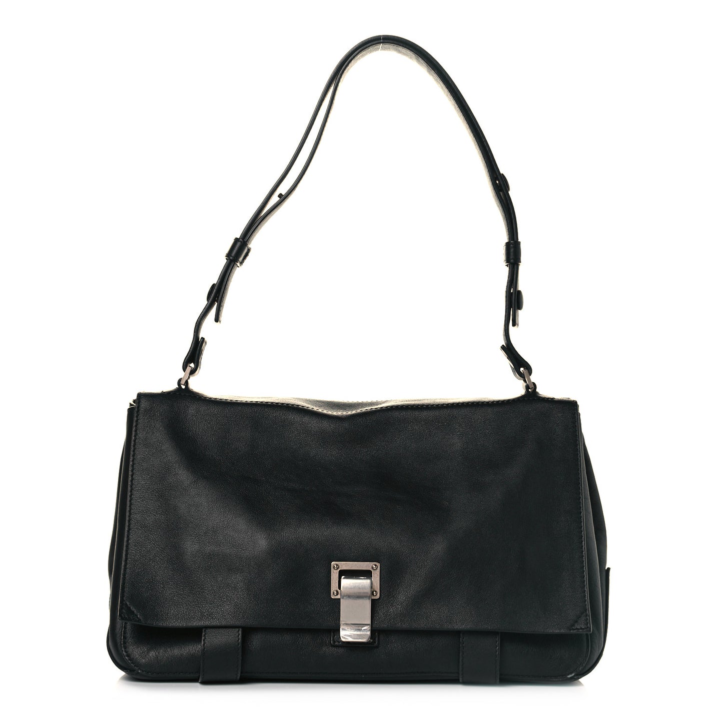 Calfskin Large PS Courier Black