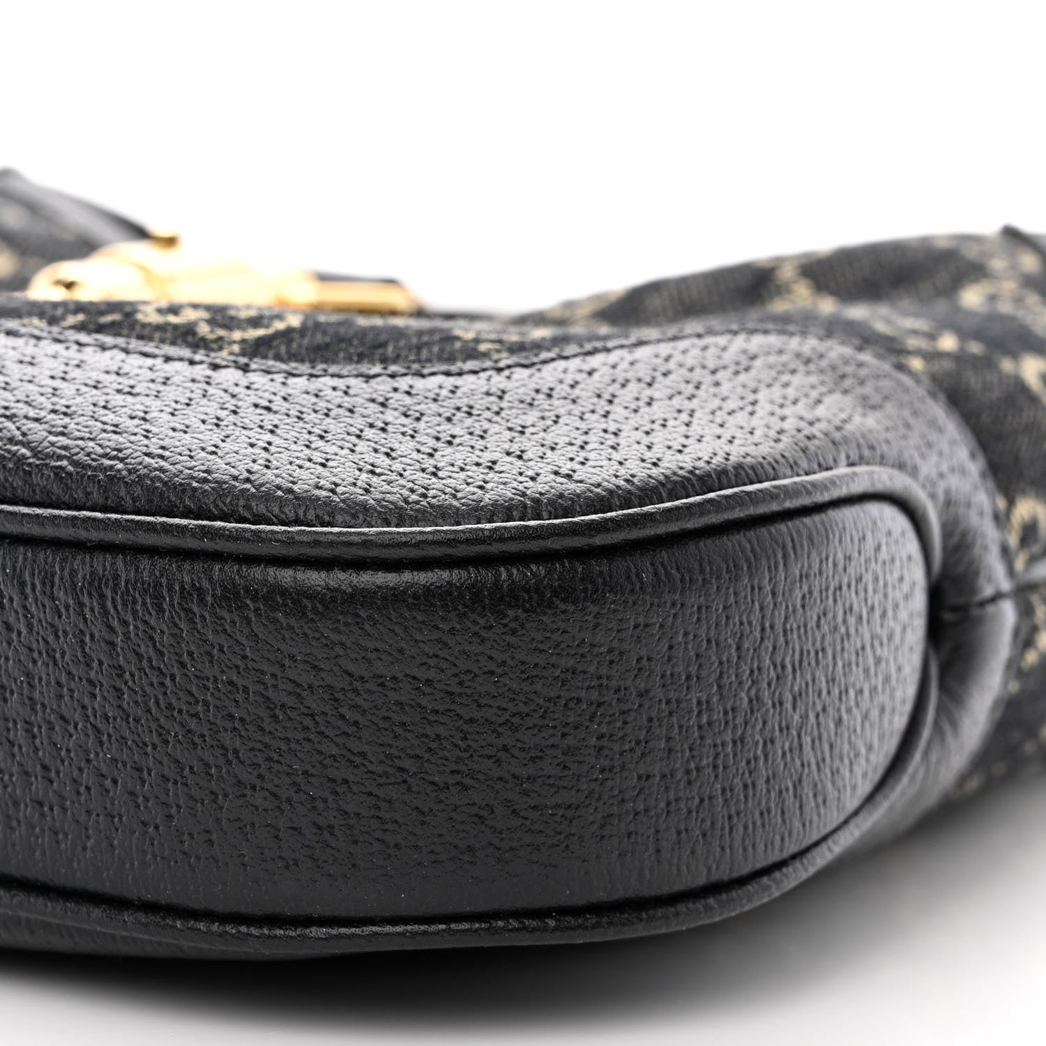 Gucci Jacquard Denim GG Monogram Small Jackie 1961 Hobo Black Ivory 10 of 11
