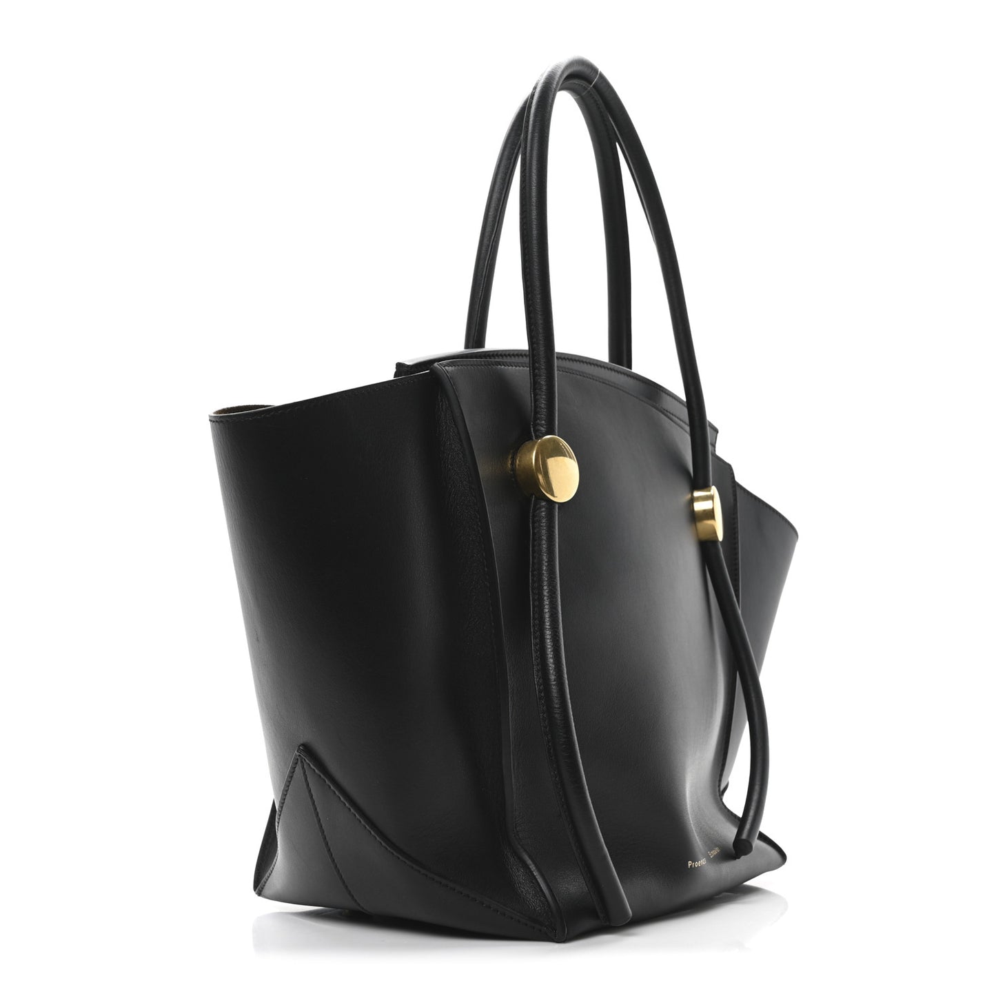 Calfskin Pipe Tote Black