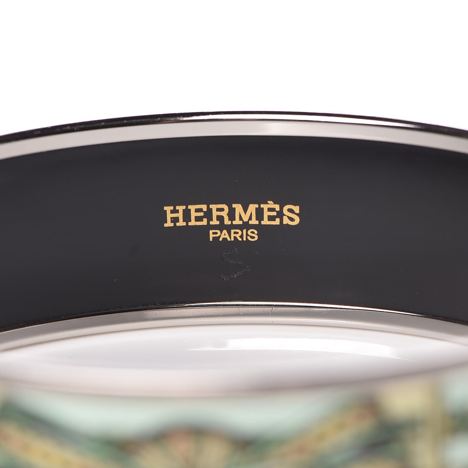 Hermes Enamel Printed Rubans de Cheval Wide Bracelet 70 4 of 5